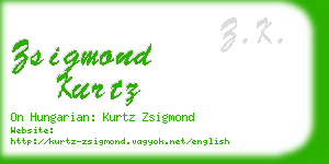 zsigmond kurtz business card
